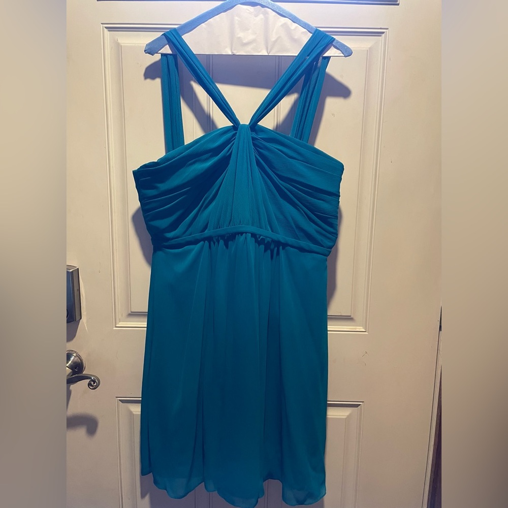 David’s Bridal Dress Size 14 Turquoise